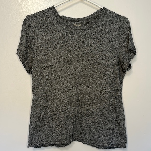 Madewell women’s soft cotton short sleeve gray shirt size medium - Picture 1 of 3